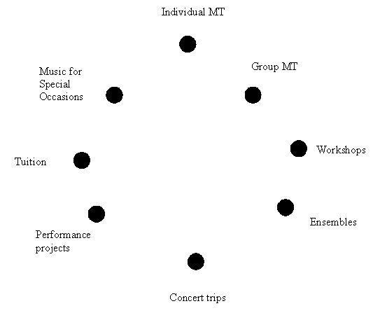 Fig 5:  The formats in which music therapy was organised