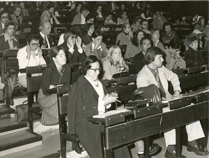 Another picture of the full room; Claus Bang is sitting in the front row