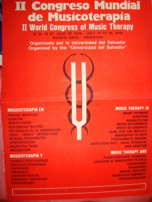 Poster from 2nd World Congress of Music Therapy