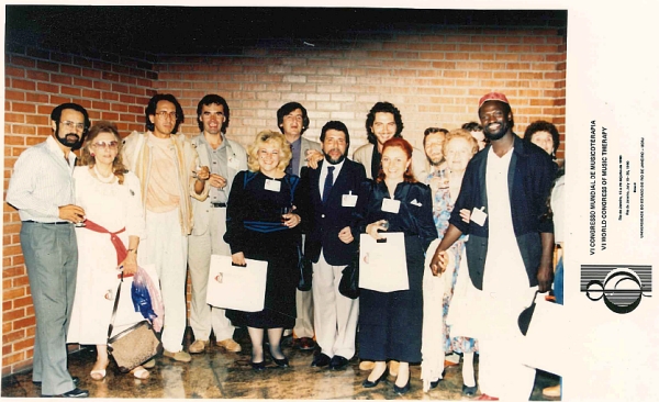 Rio, 1990.From left to right: Rafael Colon, Giovanna Mutti, Fausto Cleva, Leslie Bunt, Cheryl Dileo, Joe Moreno, Roberto Reccia, Gianluigi di Franco, Mamour Ba
