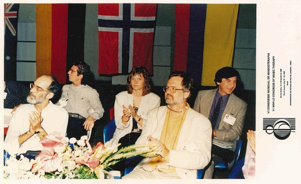 Rio, 1990. From left to right: Marco Antonio Carvalho Santos, unknown, Isabelle Frohne-Hagemann, Even Ruud, Joseph Moreno