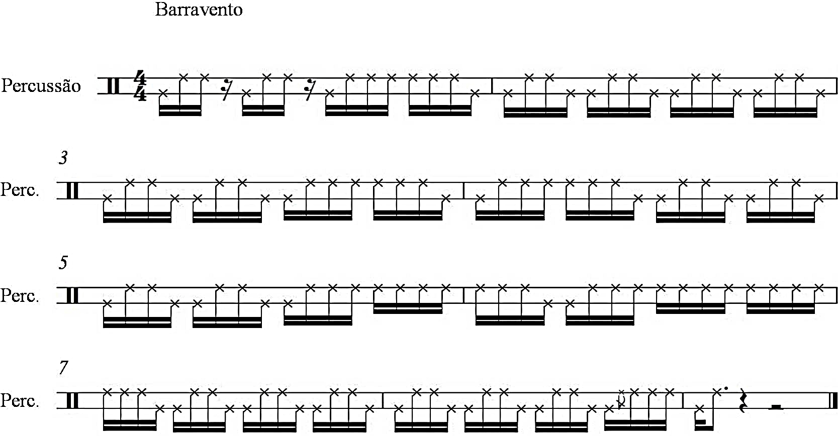 Music sheet 3. Barravento